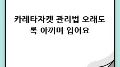 카레타자켓 스타일 완벽 가이드